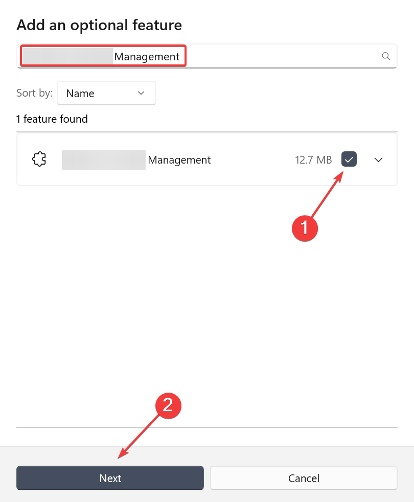 Поиск компонента Print Management