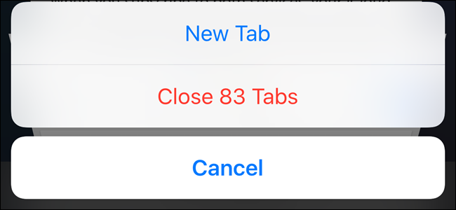 Закрыть все вкладки в Safari iOS 10