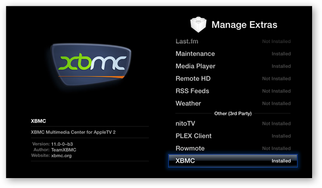 Установка XBMC и Plex через aTV Flash