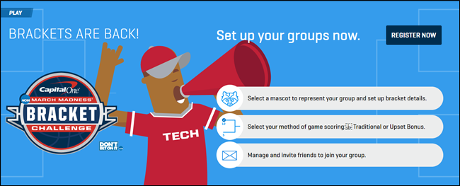 скриншот приложения March Madness Live на телевизоре с несколькими окнами трансляции