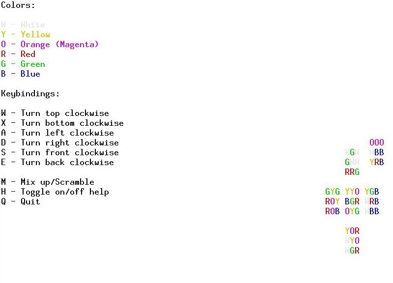 nrubik — Кубик Рубика в терминале