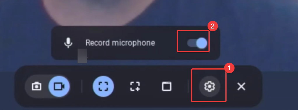 Включение микрофона для записи экрана Chromebook
