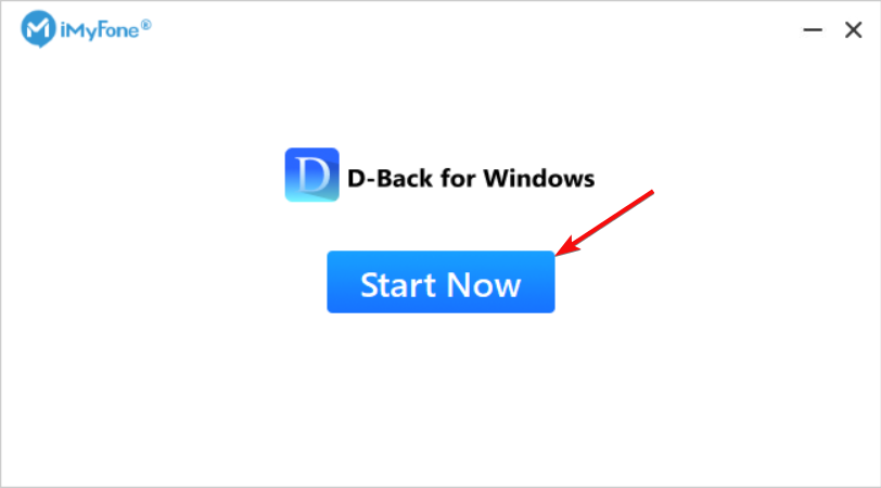 Запуск iMyFone D-Back