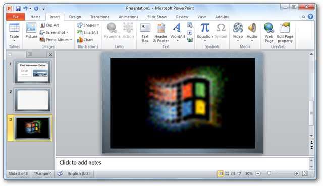 Маркер области веб-страницы на слайде
