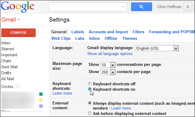 Скриншот: опция включения горячих клавиш и кнопка Сохранить изменения