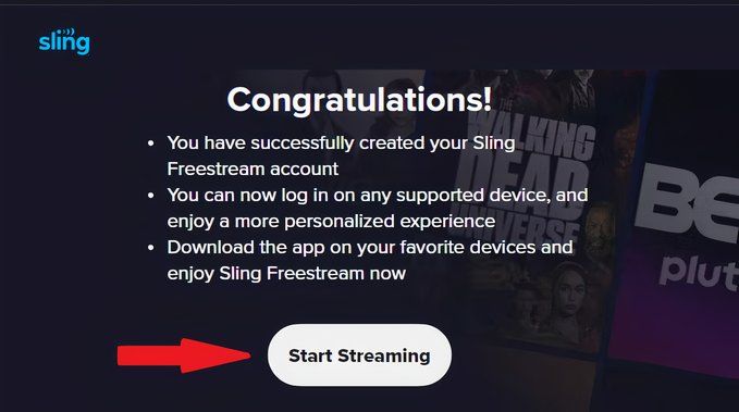 Экран приветствия Freestream с кнопкой запуска стрима.