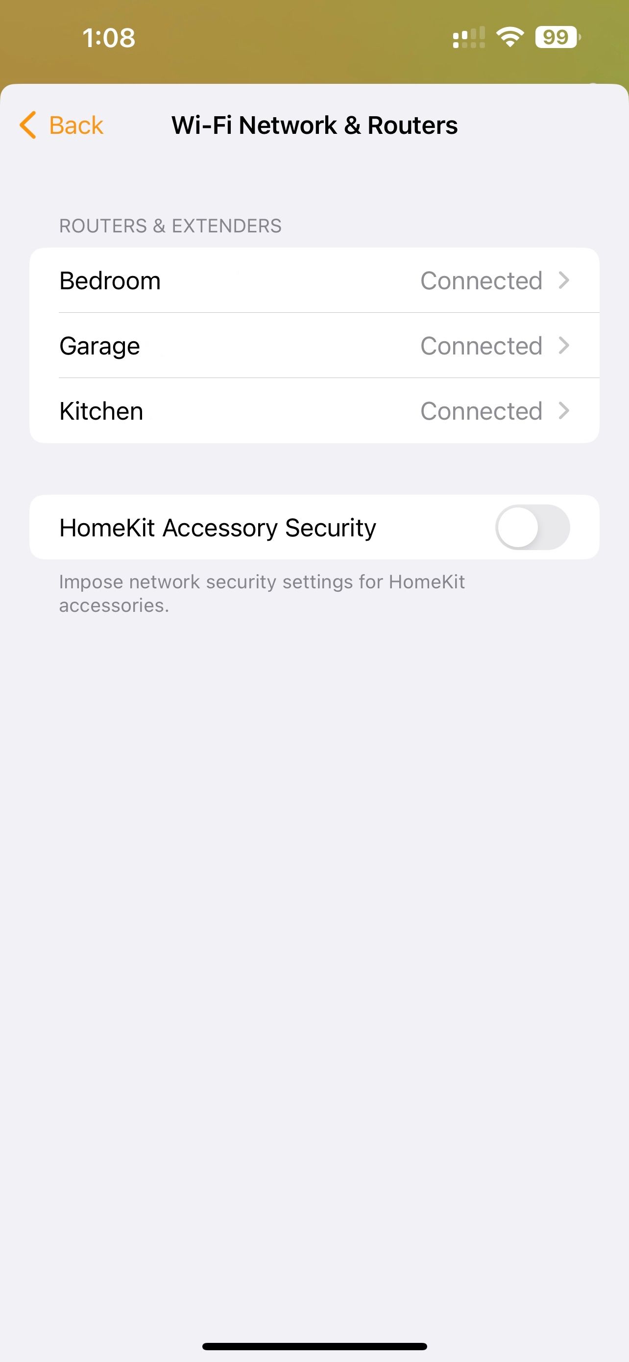Home App iOS Wi-Fi Router Accessory Security Disabled