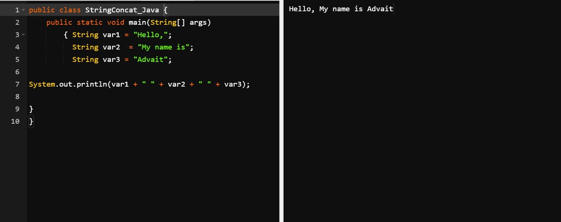 Интерфейс онлайн-компилятора Java