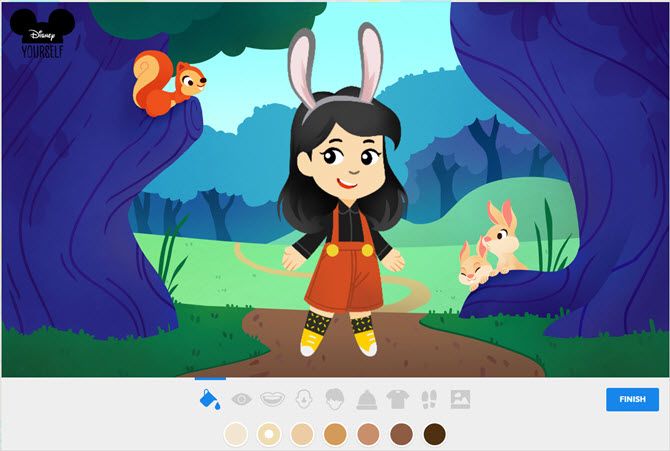 Детская игра Disney: создание персонажа