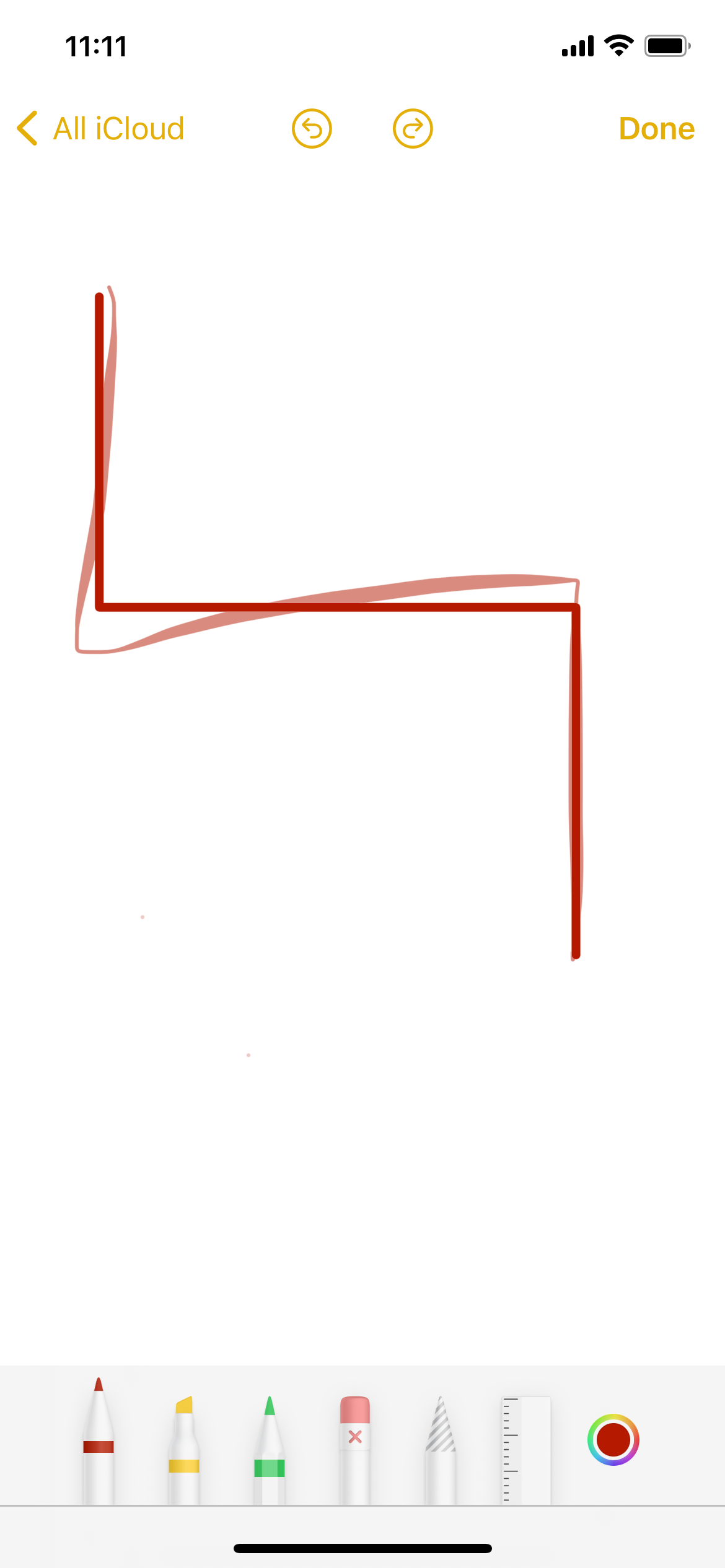 Drawing perfect lines in 90 degrees in Markup