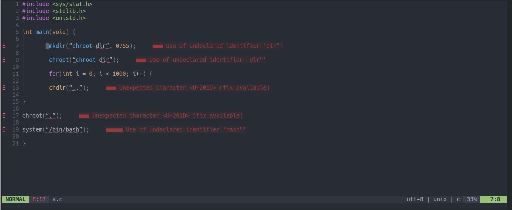 Кодирование в Neovim с открытым деревом файлов