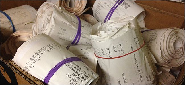 Чек и квитанция, отсканированные для архива