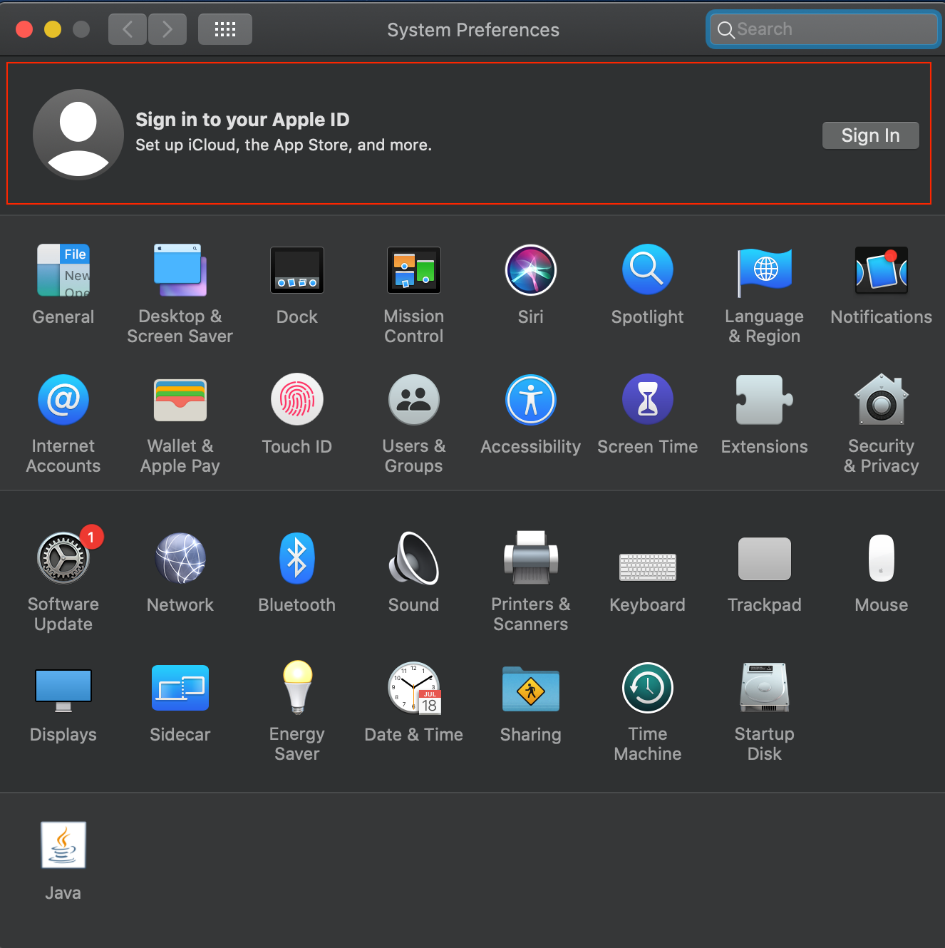 Окно создания Apple ID на Mac с полями для ввода данных