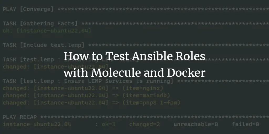 Ansible Molecule과 Docker로 역할 자동 테스트하기
