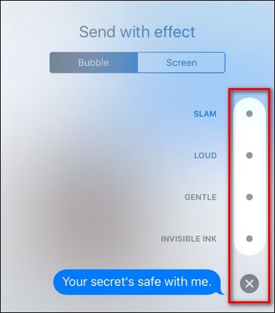 Как использовать эффекты iMessage и Invisible Ink