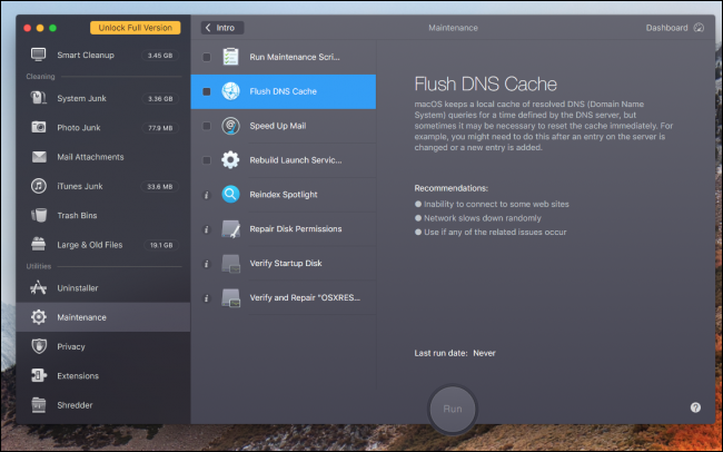 Список больших файлов в CleanMyMac с датами последнего доступа