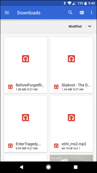 Выбранный файл рингтона через файловый менеджер Android