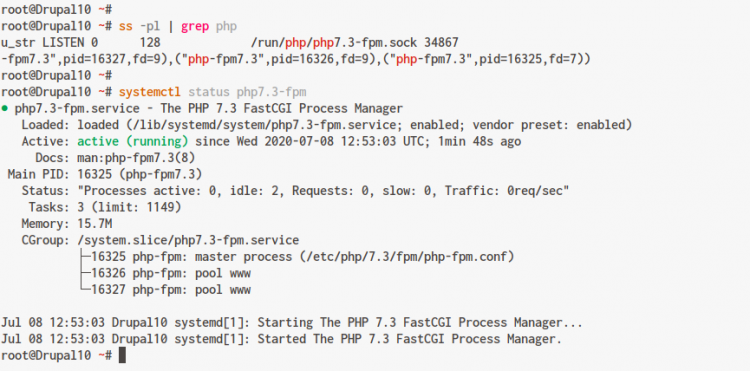 Проверка PHP-FPM и сокета