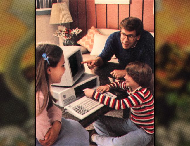 Реклама семьи с IBM PC, 1981 год