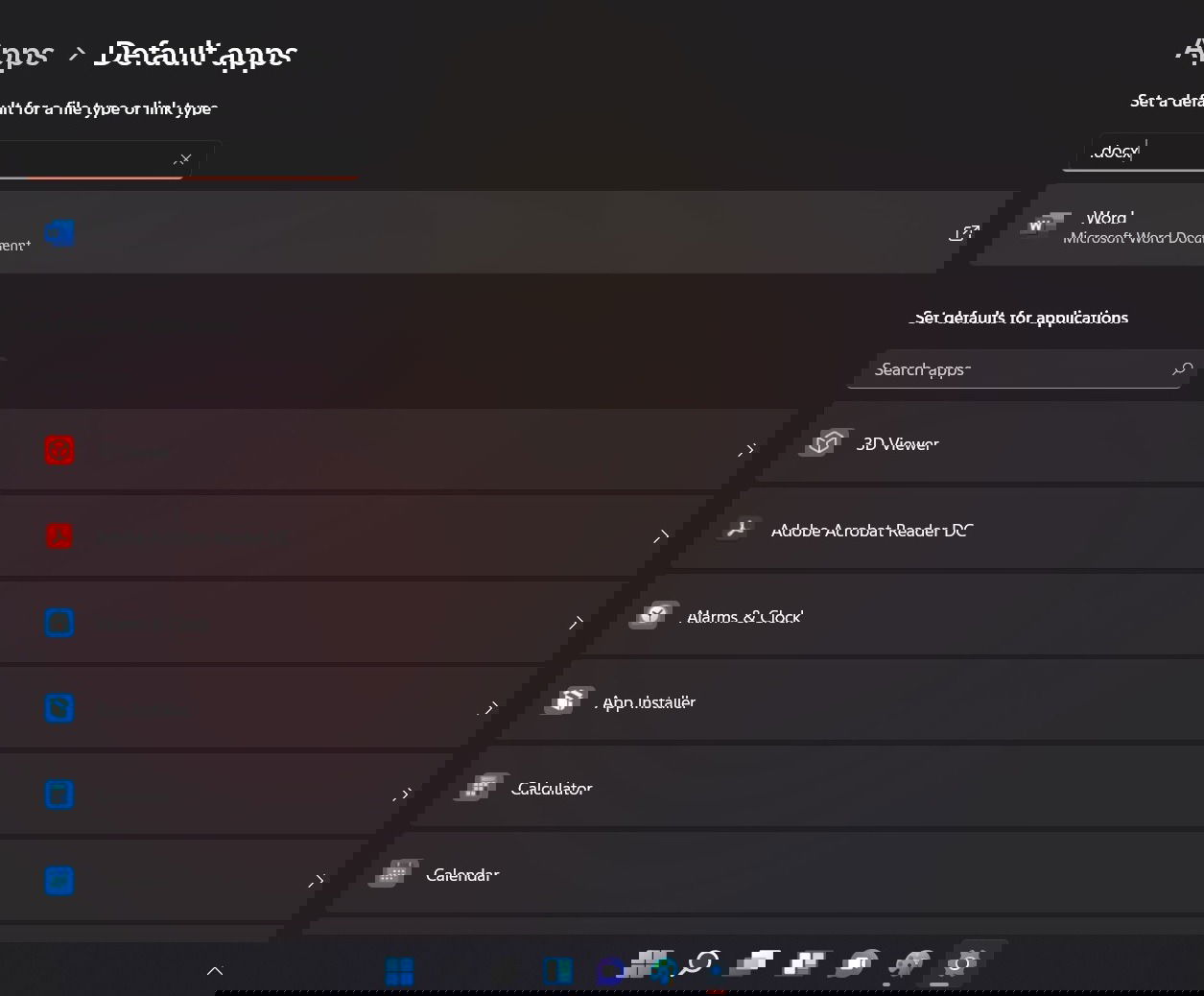 Изображение: Привязки по типам файлов в Windows 11