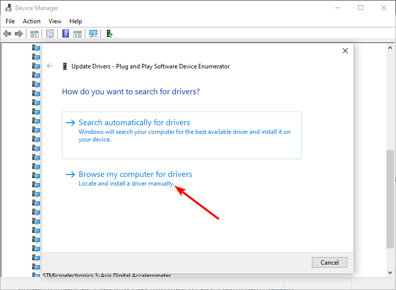 Выбрать драйвер на компьютере