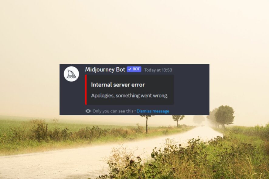 Как исправить Internal Server Error в Midjourney