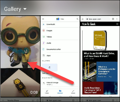 Галерея: выбор видео для Reels