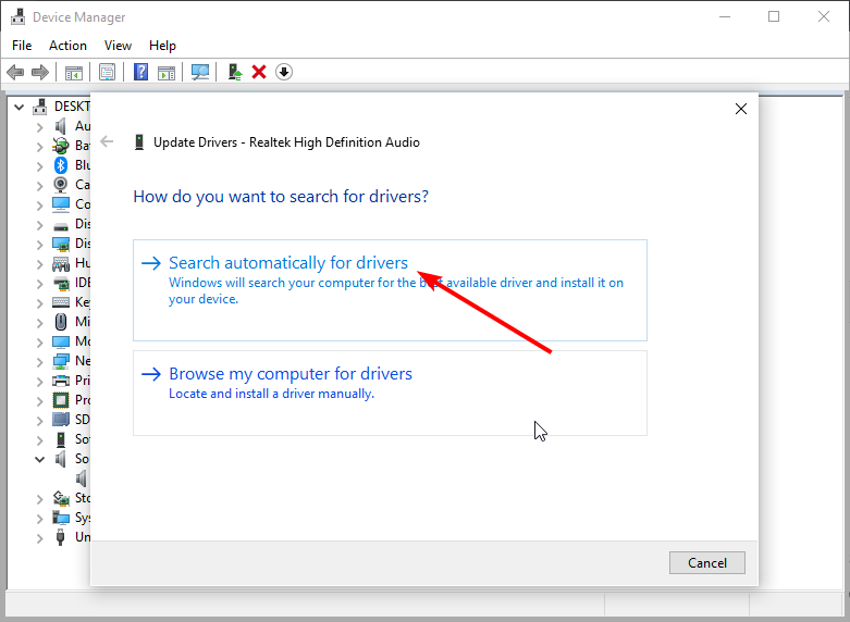 Поиск драйверов автоматически в Windows