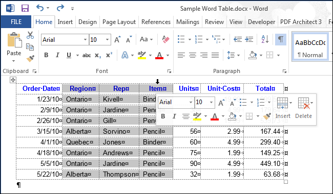 Выделение нескольких столбцов путем перетаскивания