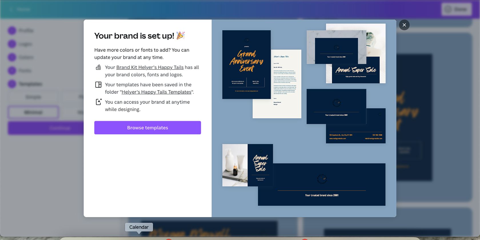 Canva finalised Brand Kit. Завершённый Brand Kit в Canva