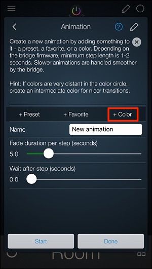 Добавление цвета в редакторе анимаций — + Color