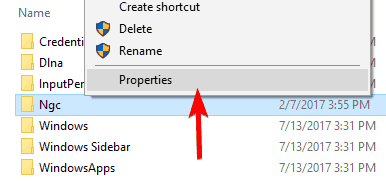 Свойства папки