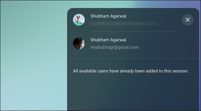 Моментальное переключение между пользователями на Chromebook