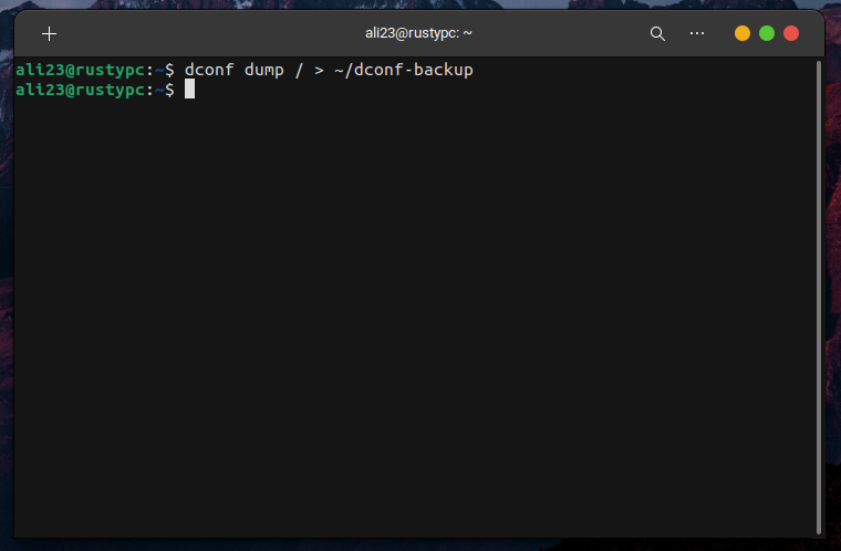 Создание резервной копии настроек Ubuntu с помощью dconf.
