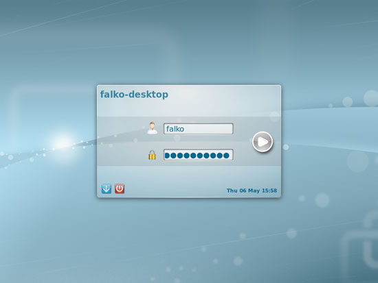 Рабочий стол Kubuntu 10.04 после успешного обновления