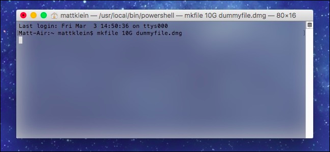 Тест скорости передачи файлов на macOS с dummy-файлами