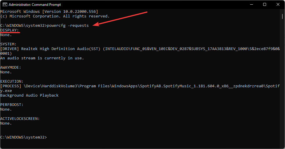 Check for problematic programs under display.