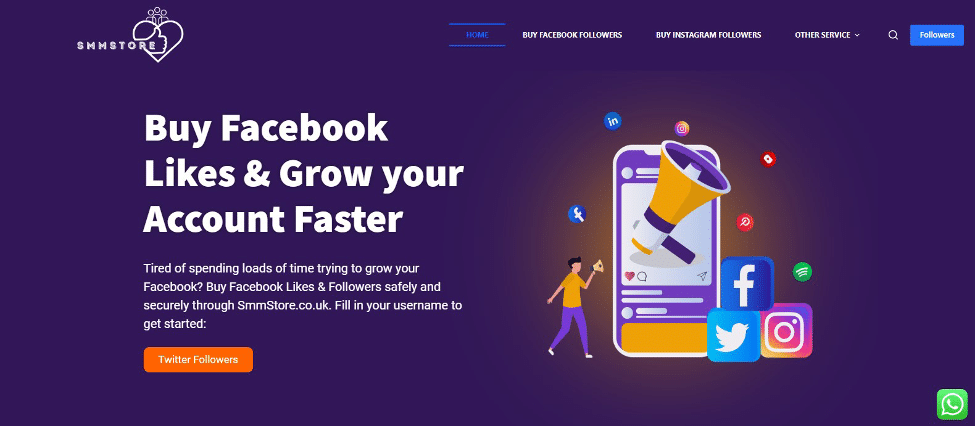 Интерфейс SmmStore — выбор пакета и варианты оплаты