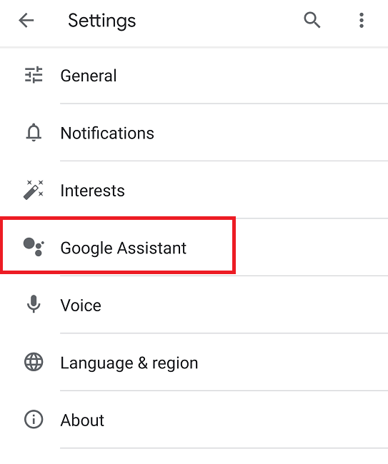 Настройки Google Assistant
