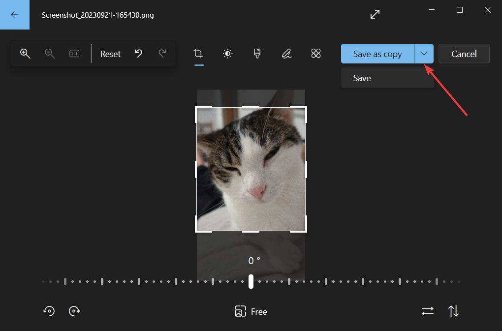 Сохранение копии в Photos