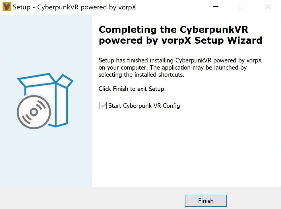Установка бесплатного VR мода Cyberpunk 2077 Phantom Liberty. Нажмите Start Cyberpunk VR Config