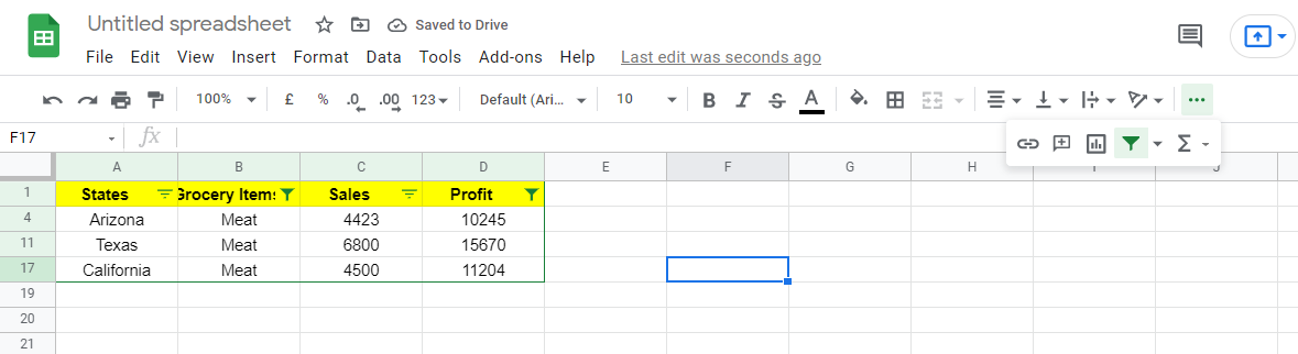 Фильтрация по двум условиям: категория и прибыль