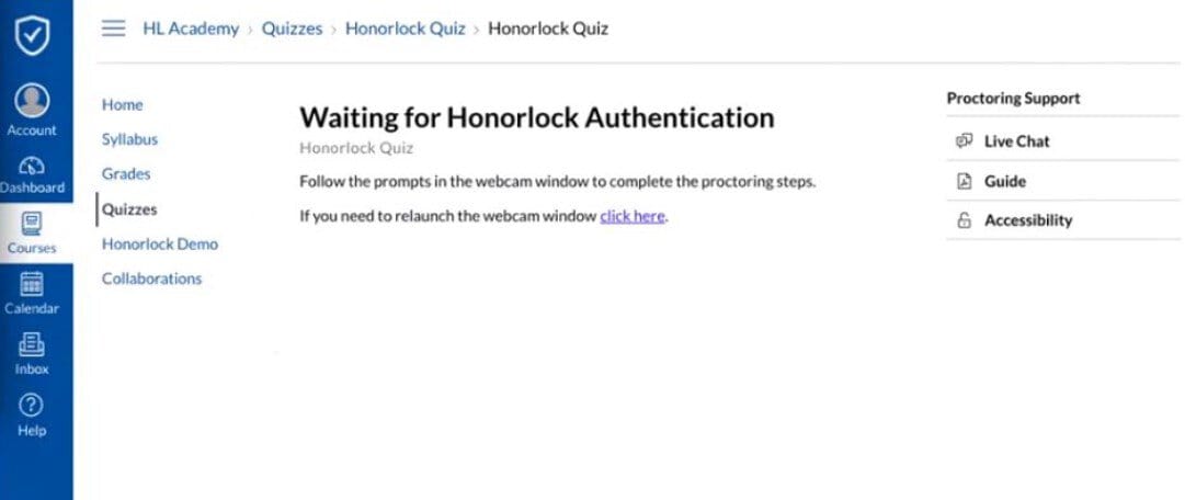 Процесс аутентификации и системные проверки в Honorlock
