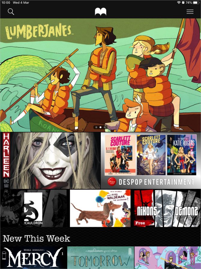 Коллекция в Madefire с интерактивными обложками