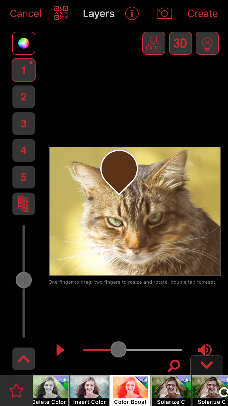 Панель выбора цвета с активной пипеткой и примером кадра