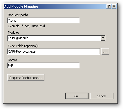 Подтверждение добавления обработчика PHP