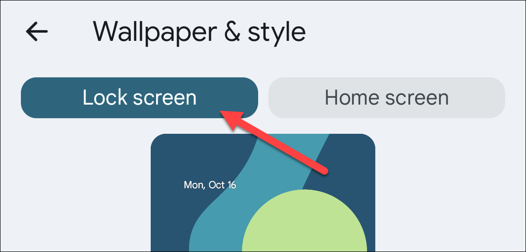 Выберите Экран блокировки