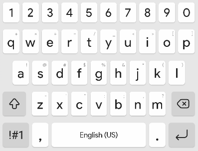 Экран клавиатуры Samsung