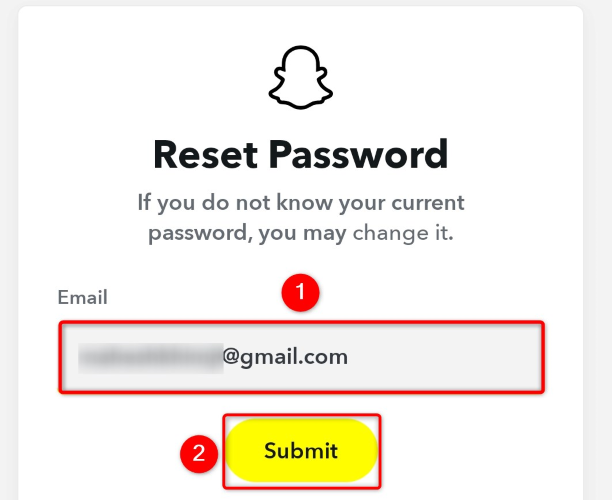 Введите email и нажмите «Отправить».