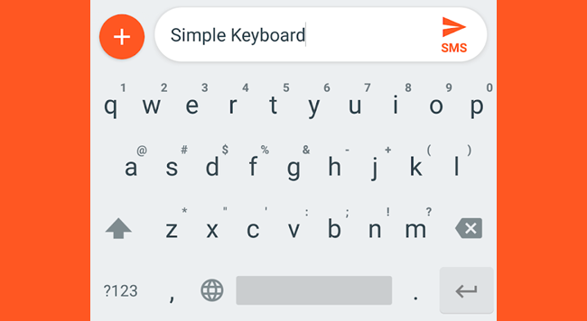 Изображение интерфейса простой минималистичной клавиатуры без лишних функций.